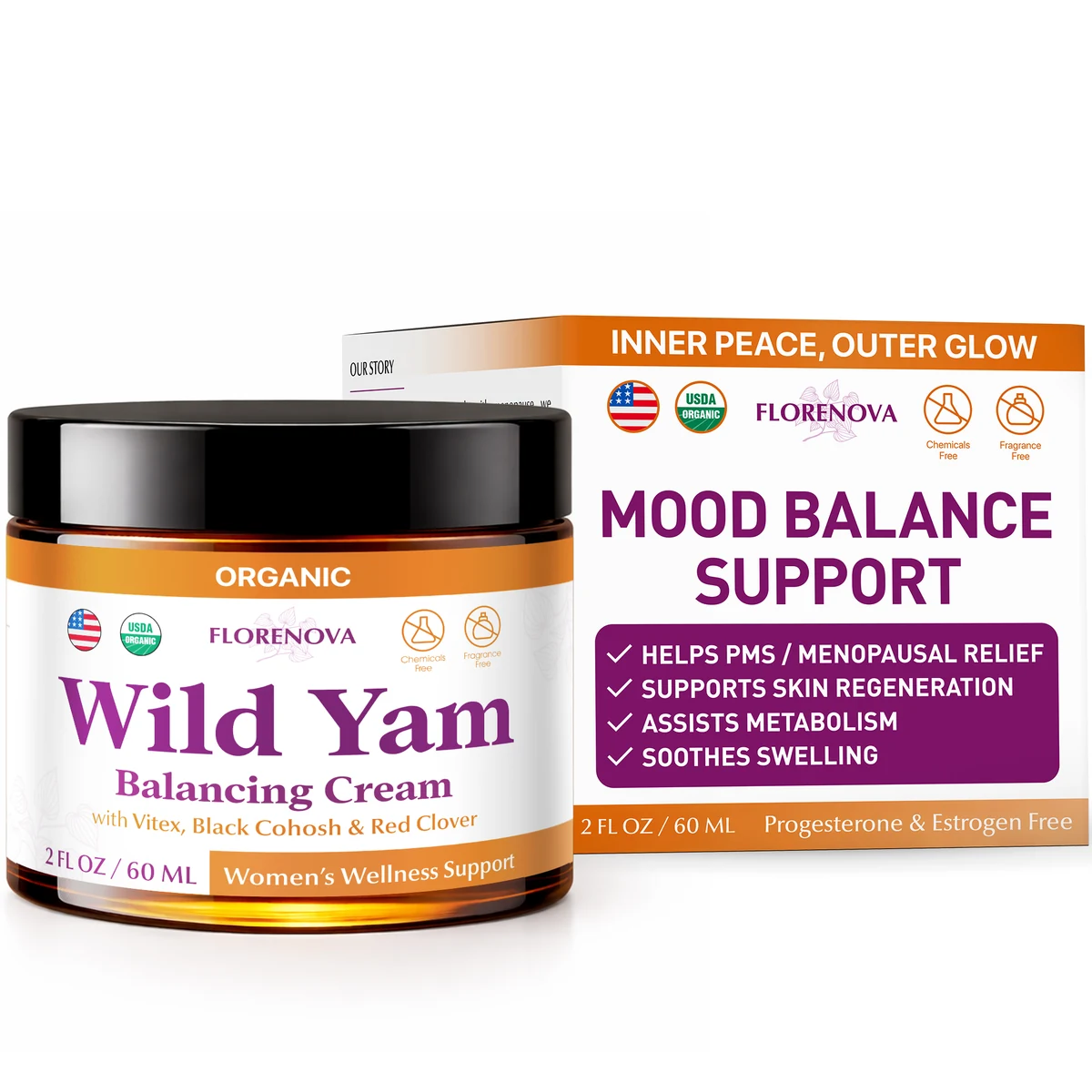 Florenova Wild Yam Cream — jar and box